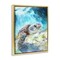 Stupell Industries Sea Turtle Ocean Watercolor Framed Floater Canvas Wall Art